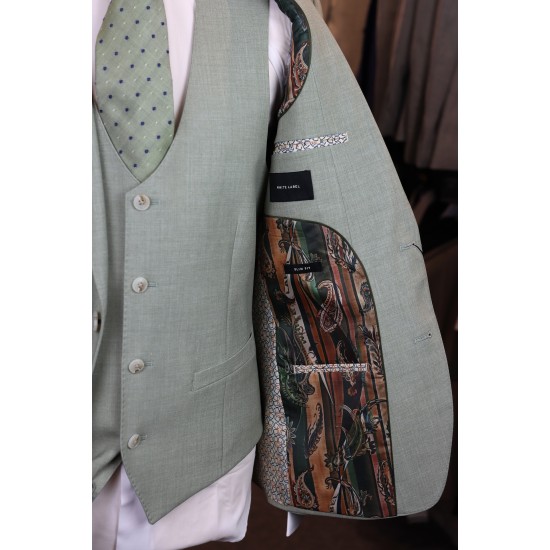 White Label Slim Fit Sage Oliver 3-piece suit
