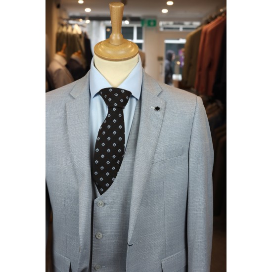 White Label Slim Fit Grey Oscar 3pcs suit