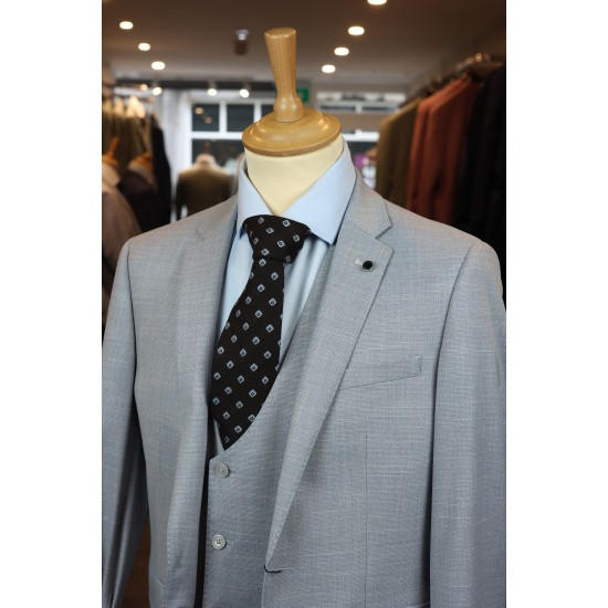 White Label Slim Fit Grey Oscar 3pcs suit