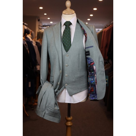 White Label Slim Fit Sage Oliver 3pc suit