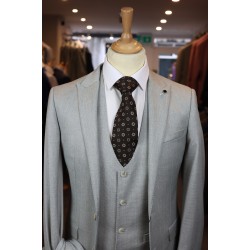 White Label Slim Fit Silver Oliver 3pc suit