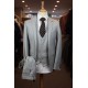 White Label Slim Fit Silver Oliver 3pc suit