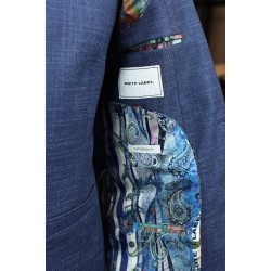 White Label Tapered Fit Blue GEO Jacob 3pcs suit