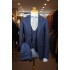 White Label Tapered Fit Blue GEO Jacob 3pcs suit