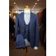 White Label Tapered Fit Blue GEO Jacob 3pcs suit
