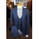 White Label Tapered Fit Blue GEO Jacob 3pcs suit