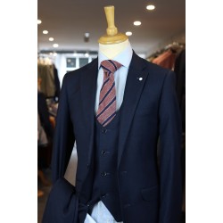 White Label Tapered Fit Dark Navy Jasper 3pc suit