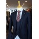 White Label Tapered Fit Dark Navy Jasper 3pc suit