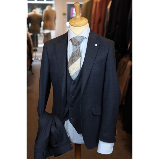 White Label Tapered Fit Dark Navy MM Jasper 3pcs Suit