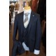 White Label Tapered Fit Dark Navy MM Jasper 3pcs Suit