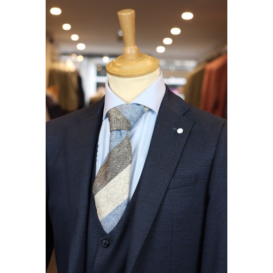 White Label Tapered Fit Dark Navy MM Jasper 3pcs Suit