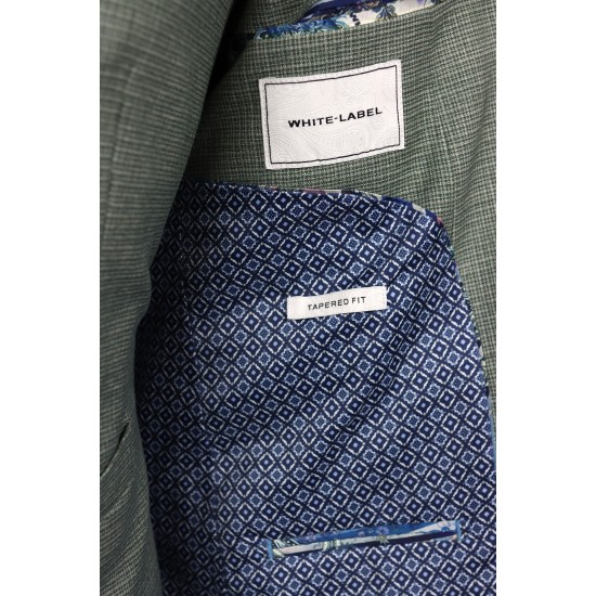 White Label Tapered Fit Sage Jasper 3pc suit