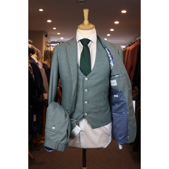White Label Tapered Fit Sage Jasper 3pc suit