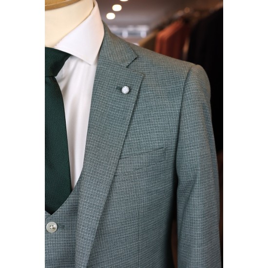 White Label Tapered Fit Sage Jasper 3pc suit