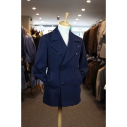 Torre Uomo Navy Barnett Double Breasted Peacoat