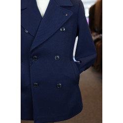 Torre Uomo Navy Barnett Double Breasted Peacoat