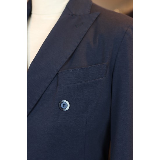 Two-BI Navy Double Breasted Blazer