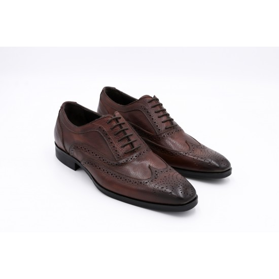 iMaschi Brown Grain Oxford Brogue Shoes (4298) by www.lallymenswear.com