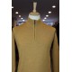 Half zip merino wool blend pullover in mustard