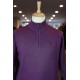 Kessler Purple Half Zip Merino Wool Blend Pullover