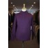 Kessler Purple Half Zip Merino Wool Blend Pullover