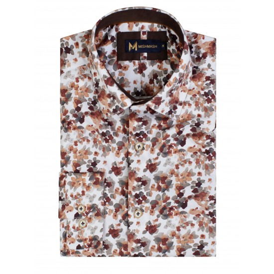 Mish Mash Bedrock White Rust Shirt Mish Mash Bedrock White Rust Shirt
