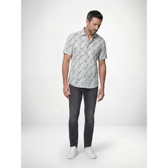 Mish Mash Starburst Lime Short Sleeve Shirt