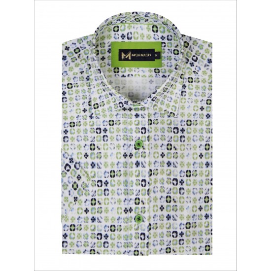 Mish Mash Starburst Lime Short Sleeve Shirt
