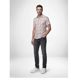 Mish Mash Starburst Orange Short Sleeve Shirt