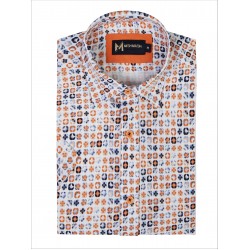 Mish Mash Starburst Orange Short Sleeve Shirt