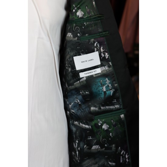 White Label Green Velvet Tuxedo Suit