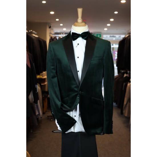 White Label Green Velvet Tuxedo Suit