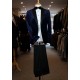 White Label Navy Velvet Tuxedo Suit