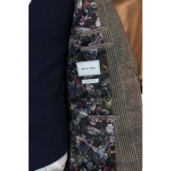 White Label Brown Check Joshua Blazer