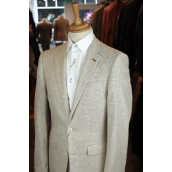 White Label Tapered Fit Beige Linen Jordan Blazer