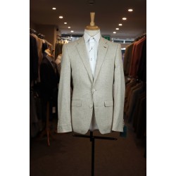 White Label Tapered Fit Beige Linen Jordan Blazer